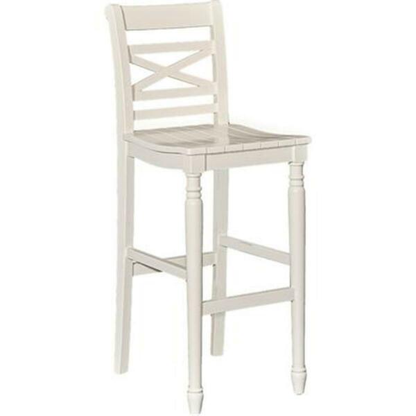 Powell 45.25 X 17 X 21.33 In. Asher Bar Stool, White D1023B16BS